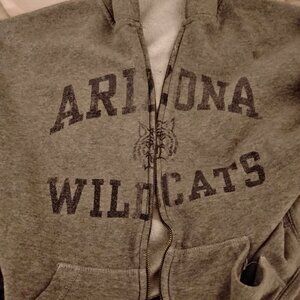Arizona wildcats used, college hoodie. Grey.